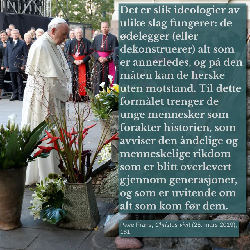 Pave Frans-sitat onsdag 9. april 2025