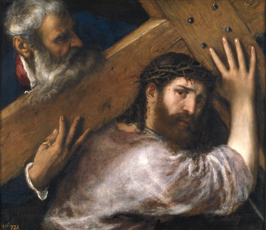 Tizians maleri av Jesus som bærer sitt kors
