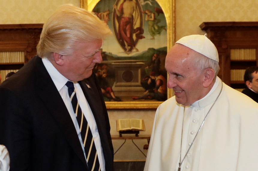 President Donald Trump møter pave Frans i Vatikanet