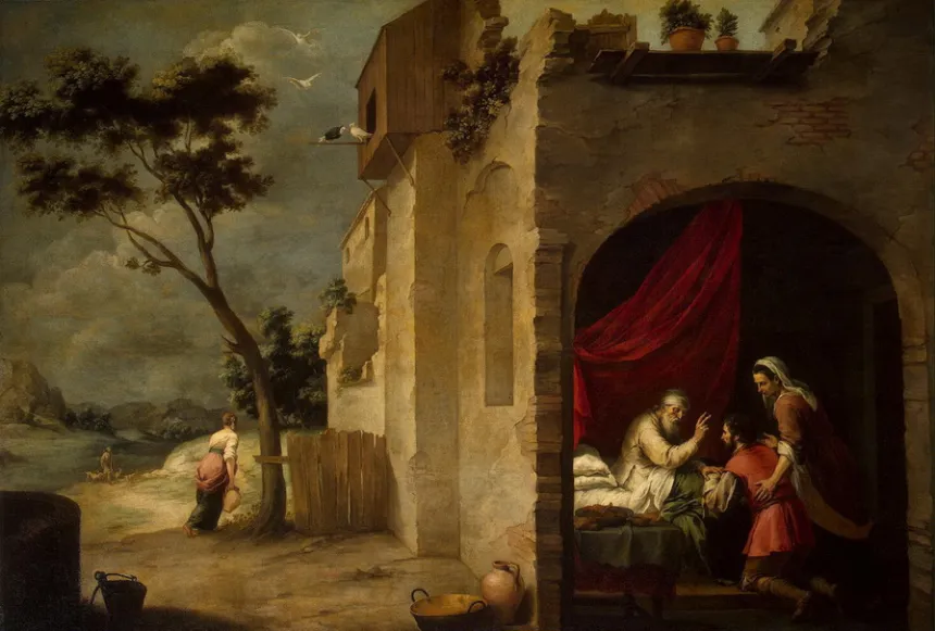 Bartolomé Esteban Murillos maleri av Isak som velsigner Jakob