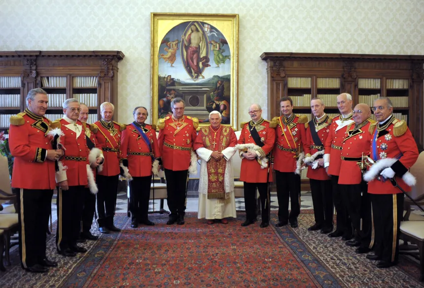 Pave Benedikt XVI med Malteserordenens forrige stormester