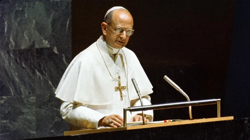 Pave Paul VI taler til FNs generalforsamling