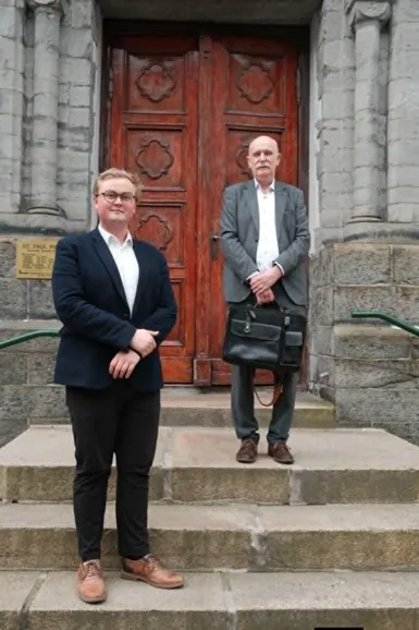 St. Pauls organister Amund Dahlen og Jonas Apeland
