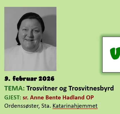 Digitalt samling for kateketer - Gjest: sr. Anne Bente Hadland OP