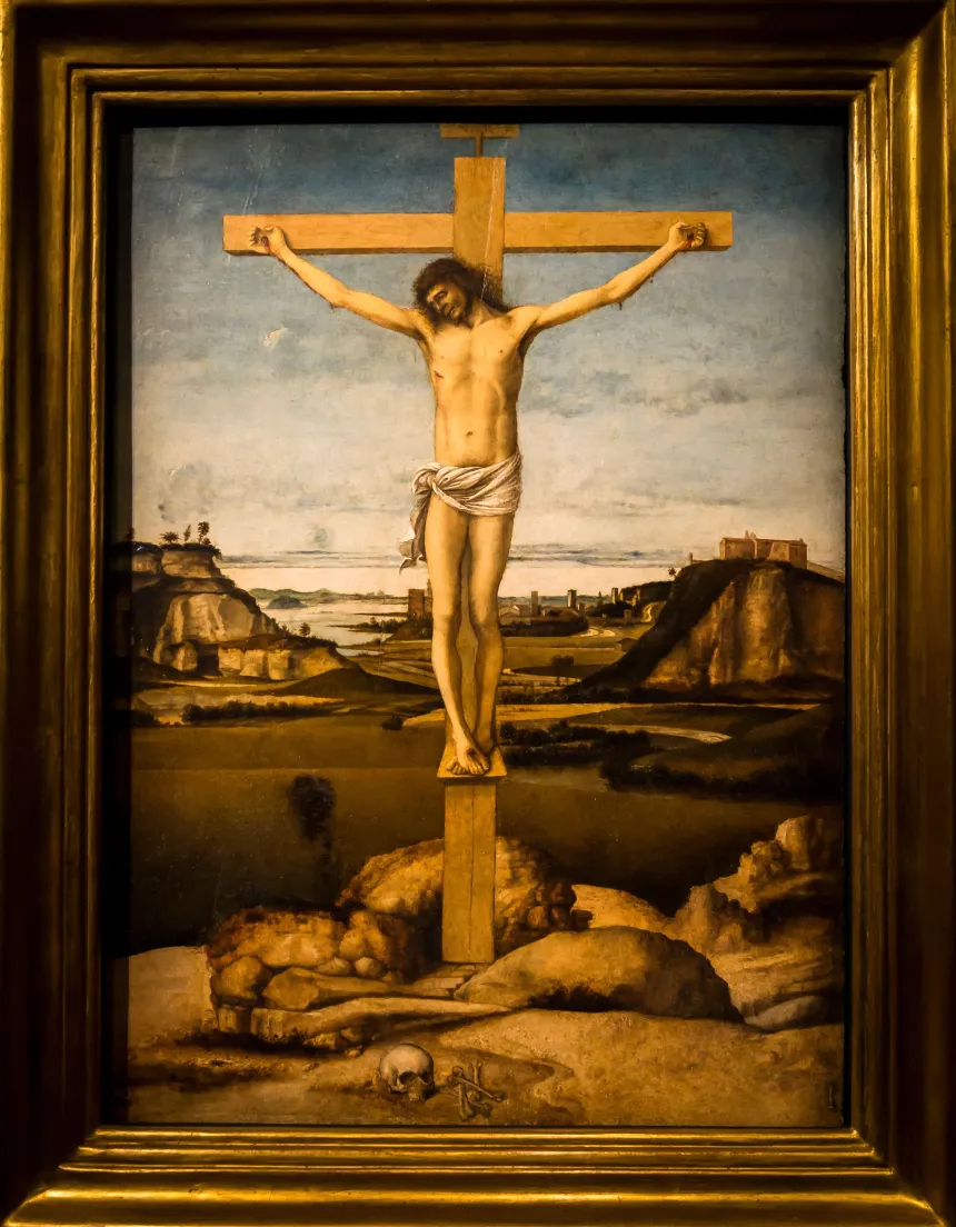 Giovanni Bellinis (ca. 1430–1516) maleri «Korsfestelsen». 