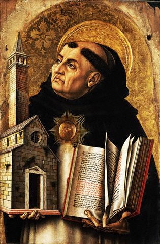 Thomas Aquinas holder kirke og bok