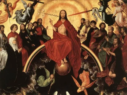 Maleri av Jesus Kristus på dommens dag