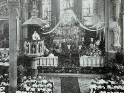 Innsiden av St. Olav domkirke i Oslo, 1926