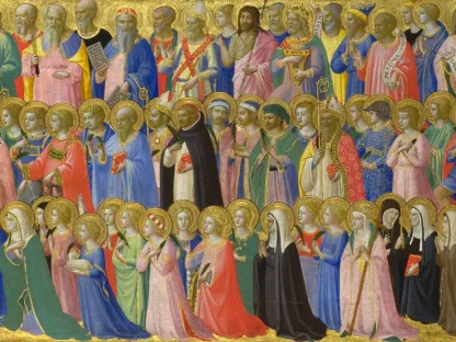 Fra Angelicos maleri av hellige og martyrer