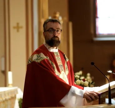 Mgr. Fredrik Hansen i St. Olav domkirke, Oslo. 