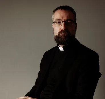 Mgr. Fredrik Hansen i bispegården, Oslo. 