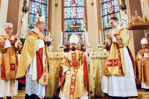 Biskop Fredrik Hansen under bispevielsen i St. Olav domkirke 18. januar 2025. 