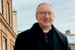 Kardinalstatssekretær Pietro Parolin i Akersveien fredag 17. januar 2025. 
