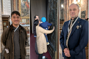 Troende intervjuet under jubelårsvalfarten i Roma