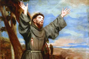  Alonso Canos maleri av den hellige Frans som mottar stigmata