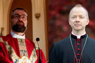 To portretter av biskop Erik Varden og biskop Fredrik Hansen