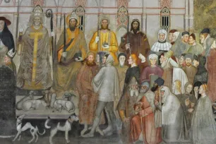 Andrea di Bonaiutos freske av Guds folk i basilikaen Santa Maria Novella