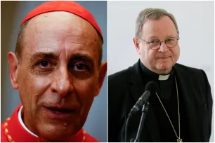Kardinal Victor Manuel Fernandez og biskop Georg Batzing